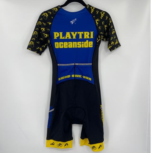 Playtri Rocket Science Triathlon Womens Suit Sz M Cycling Swim Bike Oceanside - Picture 7 of 11